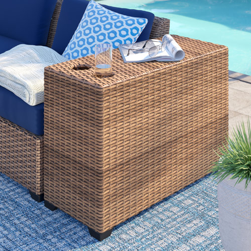 Lark Manor Ambroselli Wicker Side Table & Reviews Wayfair Canada